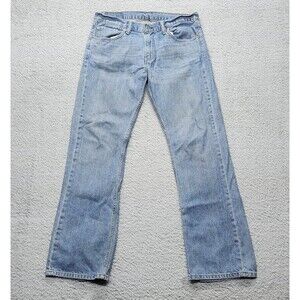 Levis 514 Straight Leg Jeans Mens 34x32 Faded Blue  Y2K Denim